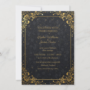 Invitation Carton d'invitation de mariage botanique Glamour O