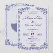 Invitation Carton d'invitation de mariage classique (Devant / Derrière)