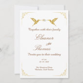 Invitation Carton d'invitation de mariage classique avec bord (Devant)