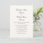 Invitation Carton d'invitation de mariage classique minimalis (Debout devant)