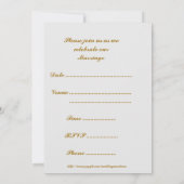 Invitation Carton d'invitation de mariage Cloches de mariage (Dos)