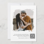 Invitation Carton d'invitation de mariage Code QR Noir Blanc  (Dos)