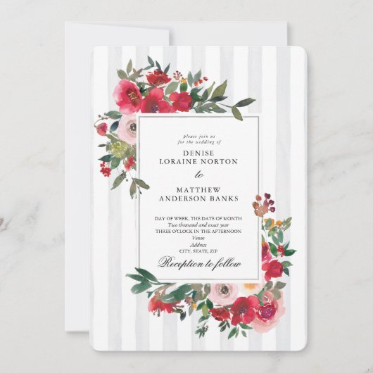 Invitation Carton d'invitation de mariage couleur Brise Tropi (Devant)