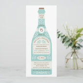 Invitation Carton d'invitation de mariage de bouteille de vin (Debout devant)