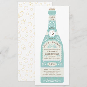 Invitation Carton d'invitation de mariage de bouteille de vin