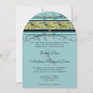 Invitation Carton d'invitation de mariage de colibris & Adian