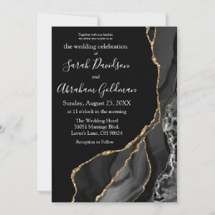 Invitation Carton d'invitation de mariage de luxe avec paille