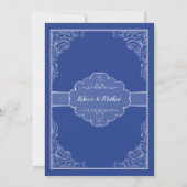 Invitation Carton d'invitation de mariage de paon (Dos)