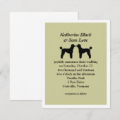 Invitation Carton d'invitation de mariage de Poodles Standard (Devant / Derrière)