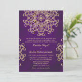 INVITATION CARTON D'INVITATION DE MARIAGE DE STYLE INDIEN VIO (Debout devant)