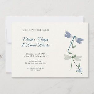 Invitation Carton d'invitation de mariage Demoiselle à bandes