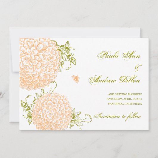 Invitation Carton d'invitation de mariage d'été (Devant)