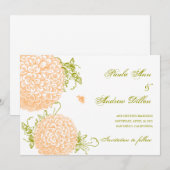 Invitation Carton d'invitation de mariage d'été (Devant / Derrière)