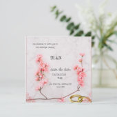 Invitation carton d'invitation de mariage d'hiver (Debout devant)