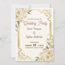 Carton d'invitation de mariage Élégance Intemporel