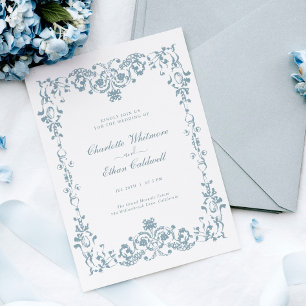 Invitation Carton d'invitation de mariage élégant à cadre bar