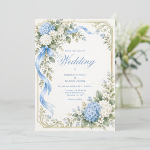 Invitation Carton d'invitation de mariage élégant à l'hortens