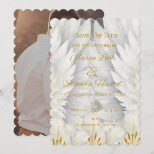 Invitation Carton d'invitation de mariage Elegant Angel Wings