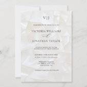 Invitation Carton d'invitation de mariage élégant monogramme (Devant)