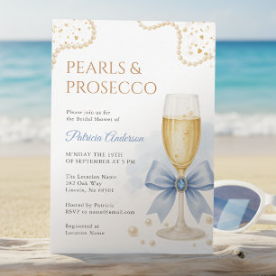 Invitation Carton d'invitation de mariage élégant Perles & Pr