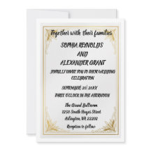 Carton d'invitation de mariage en acrylique avec f