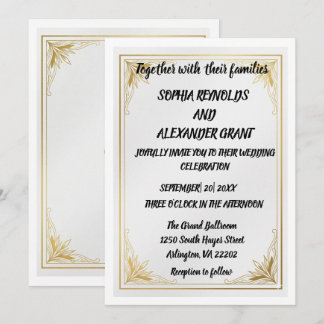Invitation Carton d'invitation de mariage en acrylique avec f