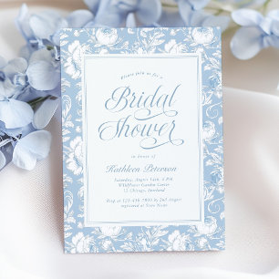 Invitation Carton d'invitation de mariage en Chinoiserie Bleu