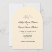 Invitation Carton d'invitation de mariage en forme d'arche de (Devant)