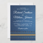 Invitation Carton d'invitation de mariage en jeans à fermetur (Devant)