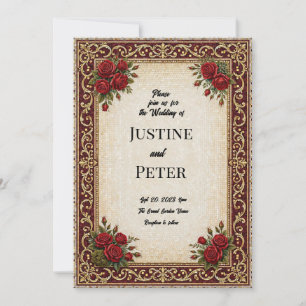 Invitation Carton d'invitation de mariage en mosaïque de rose