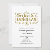 Invitation Carton d'invitation de mariage en or NOTRE AMOUR E (Devant)