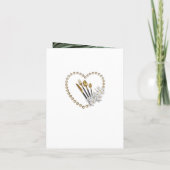 Invitation Carton d'invitation de mariage en soie verte et pe (Dos)