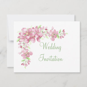 Invitation Carton d'invitation de mariage Fleur de cerisier F