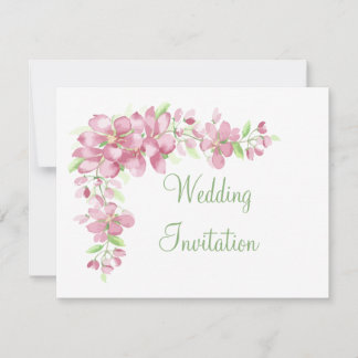 Invitation Carton d'invitation de mariage Fleur de cerisier F