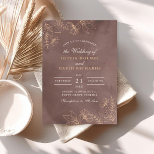 Invitation Carton d'invitation de mariage Fleur de Pêcher en