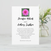 Invitation Carton d'invitation de mariage floral au chrysanth (Debout devant)