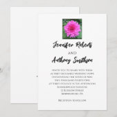 Invitation Carton d'invitation de mariage floral au chrysanth (Devant / Derrière)