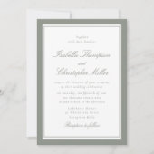 Invitation Carton d'invitation de mariage formel à bordure de (Devant)