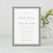 Invitation Carton d'invitation de mariage formel à bordure de (Debout devant)