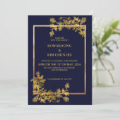 Invitation Carton d'invitation de mariage formel classique (Debout devant)
