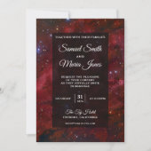 Invitation Carton d'invitation de mariage Galaxie Marron Nébu (Devant)