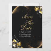 Invitation Carton d'invitation de mariage géométrique élégant (Dos)