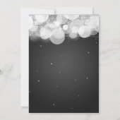 Invitation Carton d'invitation de mariage Glow & Sparkle Noir (Dos)