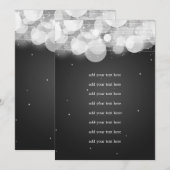 Invitation Carton d'invitation de mariage Glow & Sparkle Noir (Devant / Derrière)