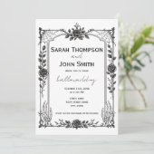 Invitation Carton d'invitation de mariage gothique et effraya (Debout devant)