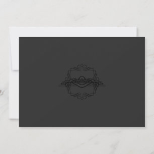 Invitation Carton d'invitation de mariage gothique noir de lu