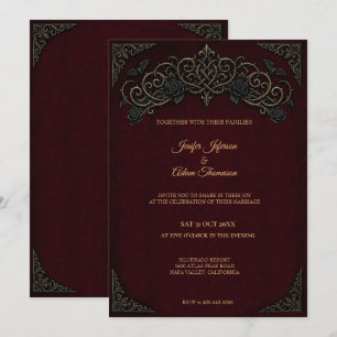Invitation Carton d'invitation de mariage gothique Vampire Ha