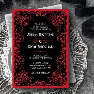 Invitation Carton d'invitation de mariage gothique victorien