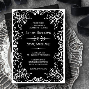 Invitation Carton d'invitation de mariage gothique victorien