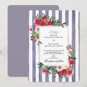 Invitation Carton d'invitation de mariage Gris Lavande (Devant / Derrière)